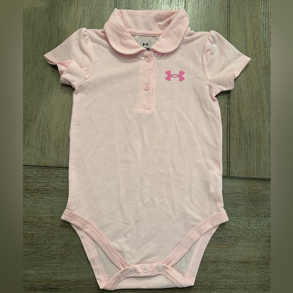 Under Armour Light Pink Polo girl Bodysuit | 9-12M